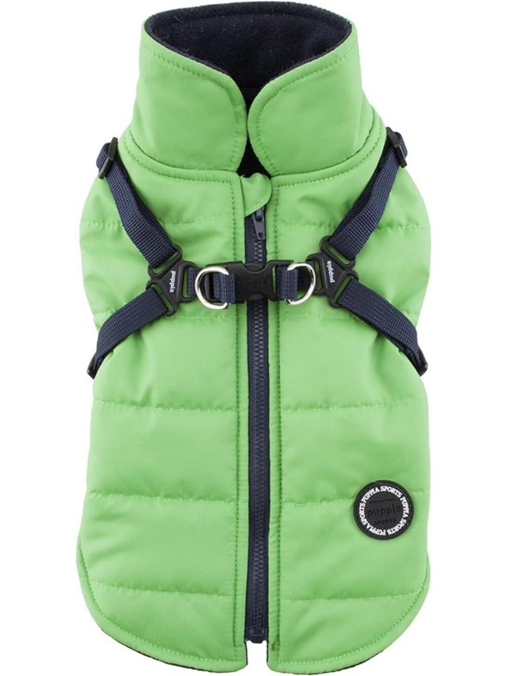 Winter Dog Coat with Integrated Harness, Waterproof Fleece, No Pull, Warm